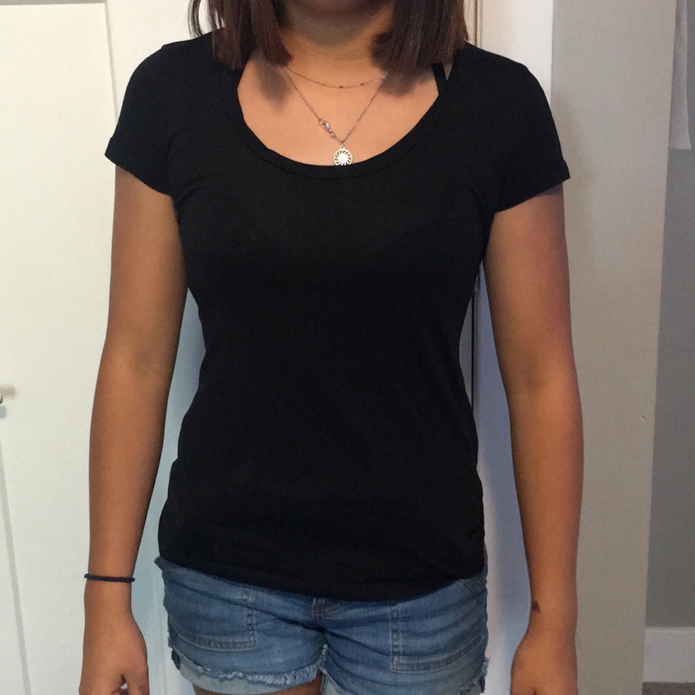 Plain black tee